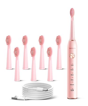 Sonicare Electric Toothbrush for Adults, Smart Cleaning and Whitening, 5 Modes Selection 38000VPM Rechargeable, with Dupant Brush Heads Suitable for Travel, 1 Count, Pink