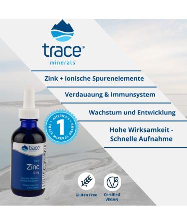 Trace Minerals Research Ionic Zinc 50 mg - Immune Support, 2 fl oz (59 ml) - Buy Online on GoSupps.com