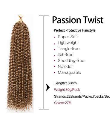 Buy 7 Packs of 18-Inch Passion Twist Hair - Water Wave Bohemian Crochet Extensions - Authentic YDDM Hair - Buy Online on GoSupps.com