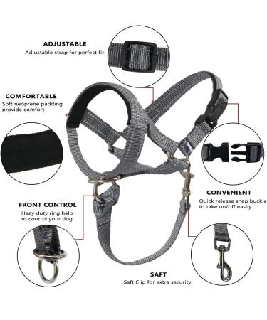 Premium No-Pull Dog Halter - Soft Upholstery Durable Design for Medium & Large Dogs - Snout 18-25.9 cm - Includes Training Instructions - Buy Online on GoSupps.com
