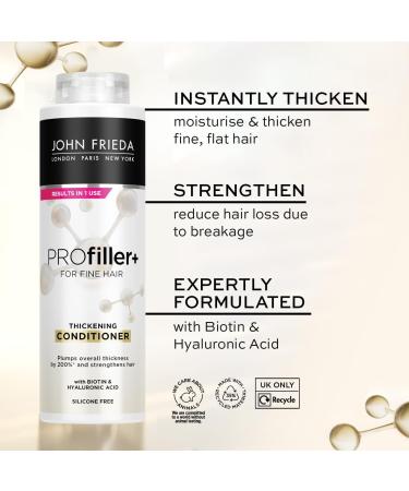  John Frieda John Frieda PROfiller+ Thickening Conditioner for Fine and Thin Hair 500ml - Buy Online on GoSupps.com