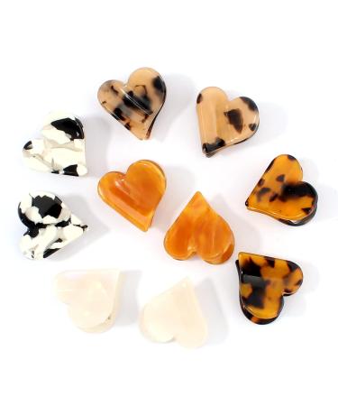 YISSION 10 PCS Heart Hair Clips Set - Cute Mini Claw Clips for Women & Girls - Buy Online on GoSupps.com