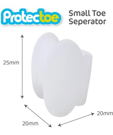 Protectoe Single Gel Small Toe Separator - Box of 10 | Toe Spacer for Overlapping Toes | Gel Toe Separators - Buy Online on GoSupps.com