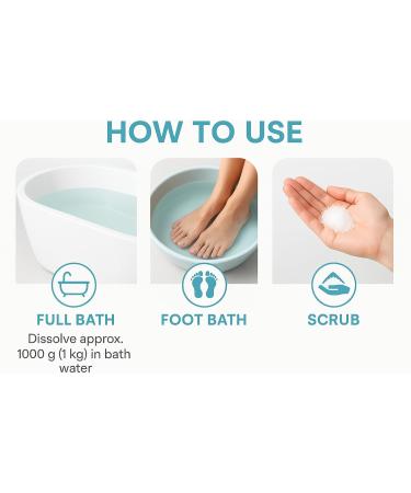 GiDeli 500g Alkaline Bath Salt for Detoxification Acidification and Skin Care. Alkaline Mineral Body Salt for Body Care and Post-Workout Recovery - Buy Online on GoSupps.com