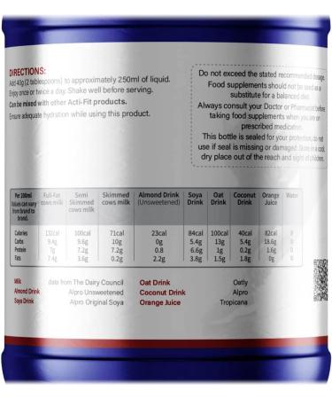 Acti-Fit Super Protein with Fibre | Plant-Based Protein with Amino Acids | Organic Vegan Protein Powder | 30-Day Supply | 1200g - Buy Online on GoSupps.com