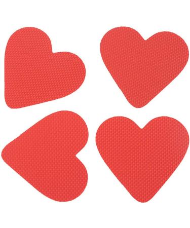 6 Pairs Red Heart-Shaped Non-Slip Shoe Grips for Men & Women | Wear-Resistant Sole Protector Pads - Buy Online on GoSupps.com