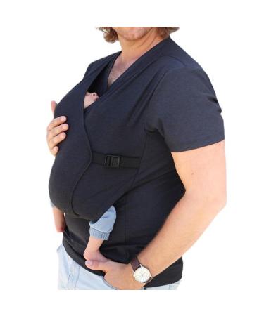 HEGZA Men's Kangaroo Dad T-Shirt Skin To Skin Baby Carrier Baby Tank Tops 2 in 1 Kangaroo Baby Carrier Casual T-Shirt Baby Tank Tops XL