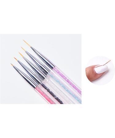 5 Piece Nail Art Pens - Double Head Brushes for DIY Manicure Designs - Buy Online on GoSupps.com