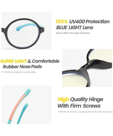 Tofox Anti Blue Light Glasses for Kids | UV Protective Retro Reading Eyewear for Boys & Girls - Clear Lens Color 2 - Buy Online on GoSupps.com