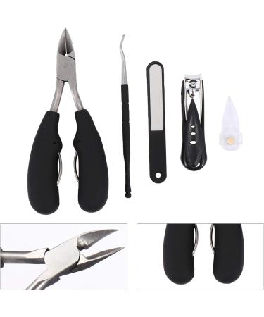 FOMIYES 1 Nail Trimming Set Manicure Tools Professional Pedicure Tool Nail Trimmer Set Stainless Steel Nail Clippers Trimmer for Men Nail for Men Nail Trimming Kit Toenail 13X7.8cm Black - Buy Online on GoSupps.com