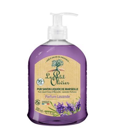 Le Petit Olivier LE PETIT OLIVIER - Pack of 12 - Pure Marseille Liquid Soap - Lavender Scent from the Grasse Region - Gently cleanses the skin - 95% natural origin - Made in France - 300 ml