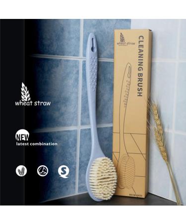 Usmascot Natural Wheat Straw Bathing Brush - Long Grip Shower & Back Brush for Spa Massage - Effective Body Brush Against Cellulite for Very Dry Skin (Beige) - Buy Online on GoSupps.com