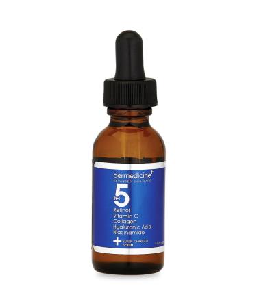 5 in 1 Potent Face Serum with Retinol  Vitamin C  Collagen  Hyaluronic Acid  Niacinamide | May Help Improve Appearance of Fine Lines and Reduce Appearance of Dark Spots | 1 fl oz / 30 ml