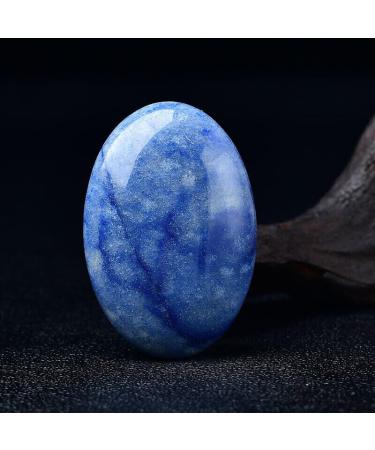 ICE Blue Palm Stone Quartz Natural Gemstone Crystal Decoration Crystal Stone US Stock