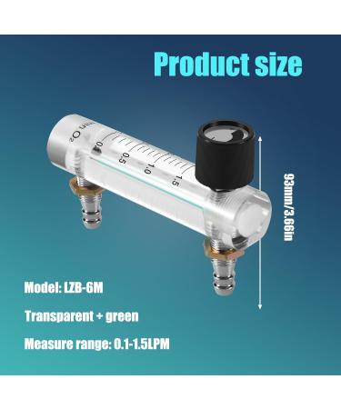 ecaqlin 0.1-1.5LPM 1.5L Oxygen Flow Meter Flowmeter with Control Valve for Oxygen Air Gas - Buy Online on GoSupps.com
