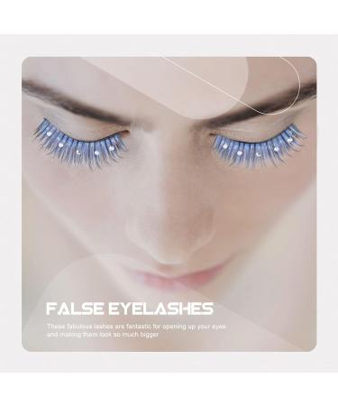 FRCOLOR 5 Pairs Soft Thick Lashes Soft Light Fake Lash Natural False Lashes with Color Handmade Eye Lashes Fake Lashes Natural Cosplay Lashes Blue Lashes With Diamond Fiber Eyelashes 5d - Buy Online on GoSupps.com