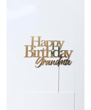 LuciaNArtGB Happy Birthday Grandma Cake Topper (Gold) - Buy Online on GoSupps.com