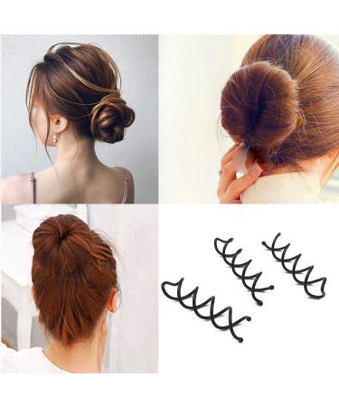 Hyamass 50pcs Non-Scratch Spiral Bobby Hair Pins - Black - Buy Online on GoSupps.com