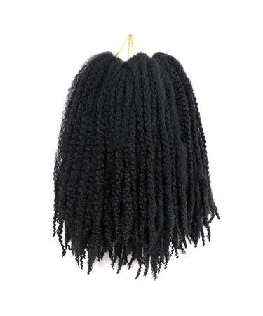 4 Packs Afro Kinky Braiding Hair Extensions - 20 Inch Black Synthetic Twist Crochet Braids - Buy Online on GoSupps.com