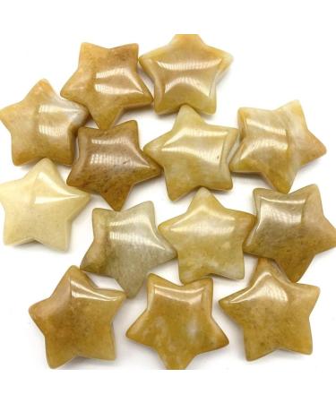 Crystal Rough Natural Yellow Crystals Stone Carved Star Shaped Smooth StoneCrystals Room Decoration NaturalReiki Decoration ERTEYIN - Buy Online on GoSupps.com