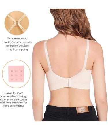 LEAPOVER Women Hands-Free Breast Pumping Bra - Adjustable Maternity Nursing Bra (Pink XL) - Buy Online on GoSupps.com