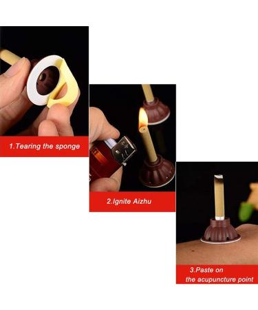 Dunsby Moxa Roll Sticks - 60pcs Smokeless Self-Adhesive Moxibustion Stickers for Acupuncture Massage - Buy Online on GoSupps.com