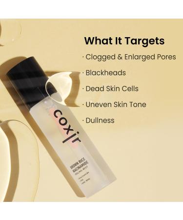 Coxir Brown Rice Niacinamide Peeling Mist Toner | Exfoliating Facial Spray with TXA AHA BHA | Minimize Enlarged Pores | 80ml/2.70 fl.oz | International Shipping Available - Buy Online on GoSupps.com