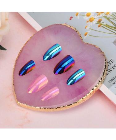 Nail Art Plate - Delicate Resin Heart Styling Tray in Purple | Long-lasting & Durable Nail Color Tool for Creative Designs - Buy Online on GoSupps.com
