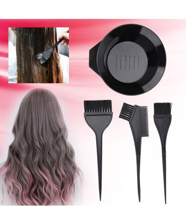 4pcs Professional Hair Dyeing Brush Set with Bowl | Perfect for Color & Perm | International Shipping Available - Buy Online on GoSupps.com