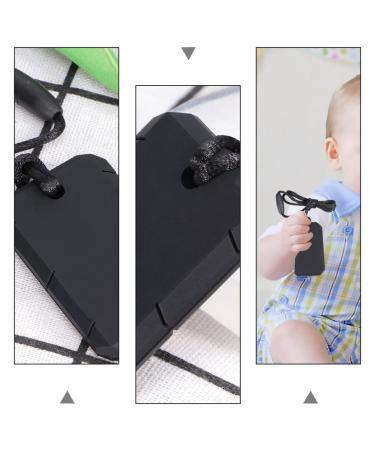 Silicone Molar Baby Teether Set - Durable Chewing Toy for Boys and Girls | Safe and Adorable Soothing Tool for Teething | Outdoor Toy for Kids | 2pcs Blackx2pcs 6.2X3.7cmx2pcs - Buy Online on GoSupps.com