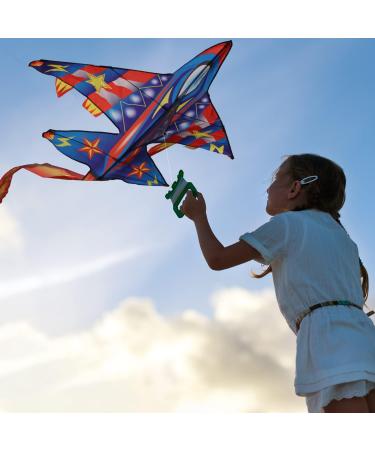 Large Flerigh Plane Kite for Kids and Adults | Easy to Fly & Assemble | Ideal for Beginners & Professionals | Beach & Outdoor Activities | Ages 4-12 - Buy Online on GoSupps.com