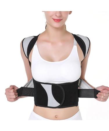 Full Back Posture Corrector Therapy Corset Shoulder Clavicle Spine Lumbar Support Belt Adjustable Waist Back Posture Trainer Bandage For Men Women Kids(3XL) 3XL Black