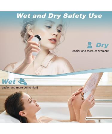 Women's Electric Razor: Facial & Body Hair Removal Shaver for Legs, Face, Bikini - Wet/Dry, Cordless, Painless - White - Buy Online on GoSupps.com