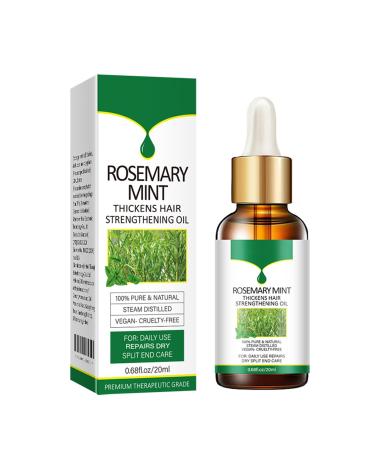 Rosemary Oil for Hair Growth & Skin Care Mint Thickens Hair Strengthen Oil 100% Pure Rosemary Essential Oil for Eyebrow and Eyelash Hair Oil Stimulates Hair Growth for Men Women