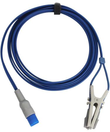 Sino-k Compatible Philips Vet Spo2 Sensor - Animal Ear & Tongue Clip - 9.8 ft 8 Pins Connector - FDA/CE Approved - Buy Online on GoSupps.com