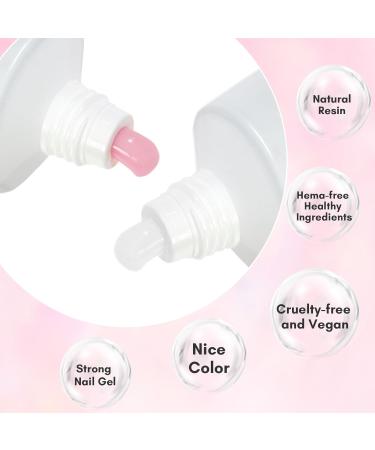Makartt Poly Nail Gel Set - Gel Builder Spring Pink White Gel Nail Extension Kit Nail Strengthener 3D DIY Nail Art Design French Manicure Home Salon Clear+le Corail - Buy Online on GoSupps.com