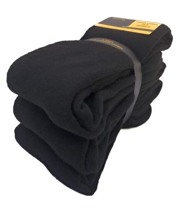 Dream sock long socks made of thermo fleece winter ski socks for cold thick socks with high heat insulation different ranges (3-pack or pack of 6) 3 couples Black 41-46