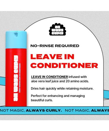 AllWaysCurly Leave In Conditioner - Fast Drying Hydrating Organic Aloe Vera Formula for Effortless Hair Care - Buy Online on GoSupps.com
