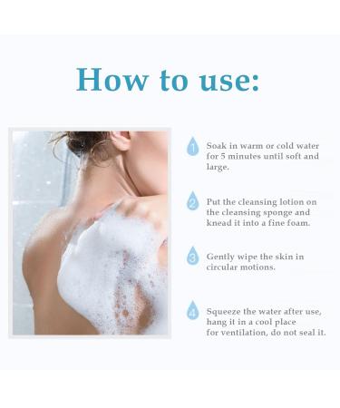 Eco-Friendly Facial Sponge - Plant Fiber Cleansing Puff for Beauty & Bath | Wave Pattern Face Clean Puff - Buy Online on GoSupps.com