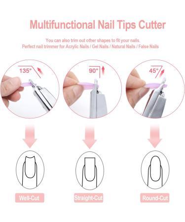 Acrylic Nail Clipper Portable Nail Clippers Tip Cutter for Acrylic False Gel Artificial Nails Manicure Pedicure U-shaped Nail Tips Edge Cutter Trimmer Home DIY Nail Art Salon Beauty - Buy Online on GoSupps.com