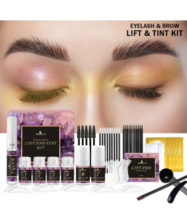 NAOLVE 4 In 1 Brow Lamination Kit Lash Lift Kit Eyebrow Lamination Kit Eyelash Perming Kit with Black Color Eyebrow & Eyelash Lift Kit Eyelash Curling Kit Long Lasting Easy to Use for Home Salon - Buy Online on GoSupps.com