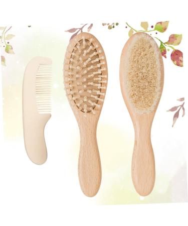 Healeved Wood Tools Scalp Massager Brush Set for Babies - Gentle Massage and Detangling Hairbrush - Buy Online on GoSupps.com