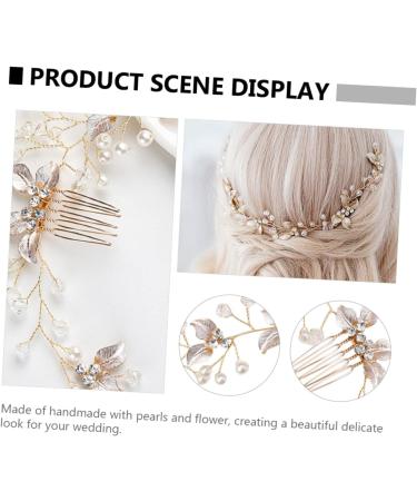 Ipetboom Bride Hair Braiding Hair Comb Hair Clip Hair Pin Tiara Pearl Hair Comb Vintage Wedding Comb Bridal Hair Combs Bridal Headdress Pearl Hair Accessories Bride Hairpin Manual - Buy Online on GoSupps.com