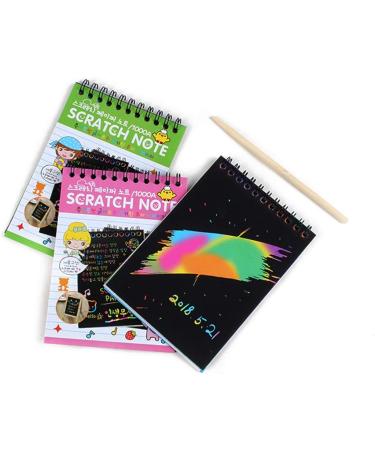 IFfree 16Pack Rainbow Scratch & Sketch Note Pads  Rainbow Scratch Mini Notes with Stylus Scratch Paper 10 Pages  Drawing Notepads Small Size.(Four Colours  with Four Stylus) - Buy Online on GoSupps.com