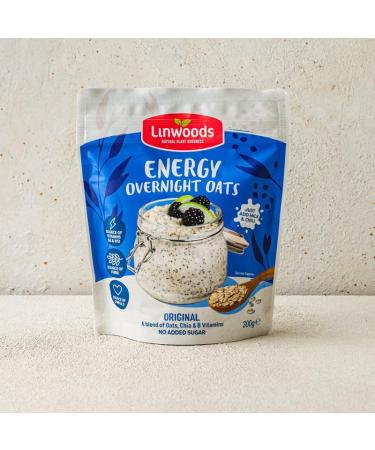 Linwoods Original Energy Overnight Oats | 3x 300g | Protein-Rich Breakfast | Vegan & Gluten-Free - Buy Online on GoSupps.com
