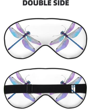 Dragonfly Print Sleep Mask Eye for Men & Women - Reusable Soft Blackout Masks for Better Sleep Travel & Camping Essentials - Buy Online on GoSupps.com