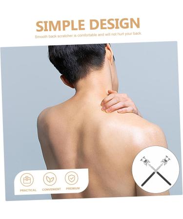 Minkissy 2-Piece Back Scratchers | Stainless Steel Anti-Itching Long Handle Body Scratch Stick - Buy Online on GoSupps.com
