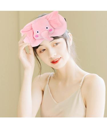DOITOOL 2Pcs Flannel Elephant Sleep Mask Set - Soft Eye Cover for Men & Women | Pink Grey - Buy Online on GoSupps.com