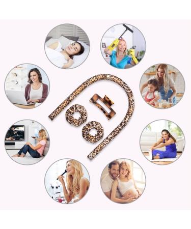 PINTAUR High Resilience Sponge Heatless Hair Curler - Leopard Print | Adjustable Overnight Headband for Long Silk Curls - Buy Online on GoSupps.com