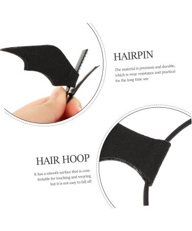 FRCOLOR 2 Sets Bat Headband Hair Clip Halloween Headbands for Women Halloween Decor Bat Headbands Bat Cosplay Ears Hair Hoops Halloween Prop Black Clips Hair Clips Party Headband Fabric - Buy Online on GoSupps.com